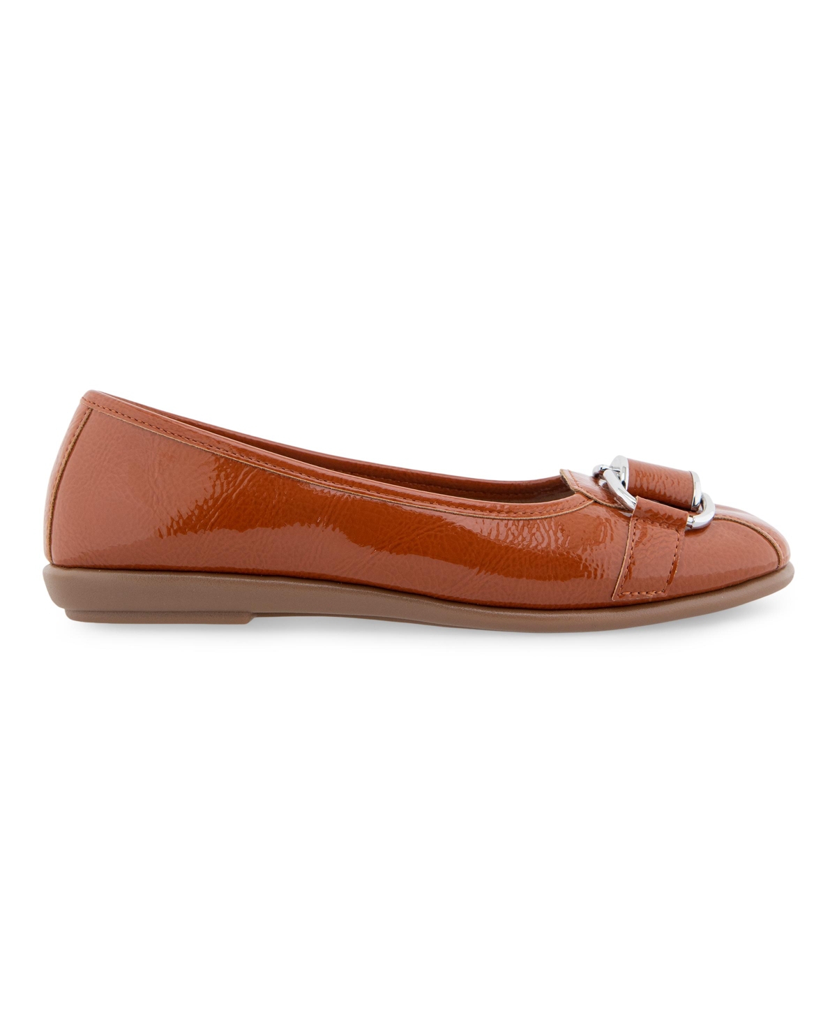 AEROSOLES WOMEN'S BENTLEY BUCKLE FLATS 