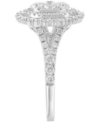 EFFY&reg; Diamond Oval Halo Cluster Ring (1-1/4 ct. t.w.) in 14k White Gold