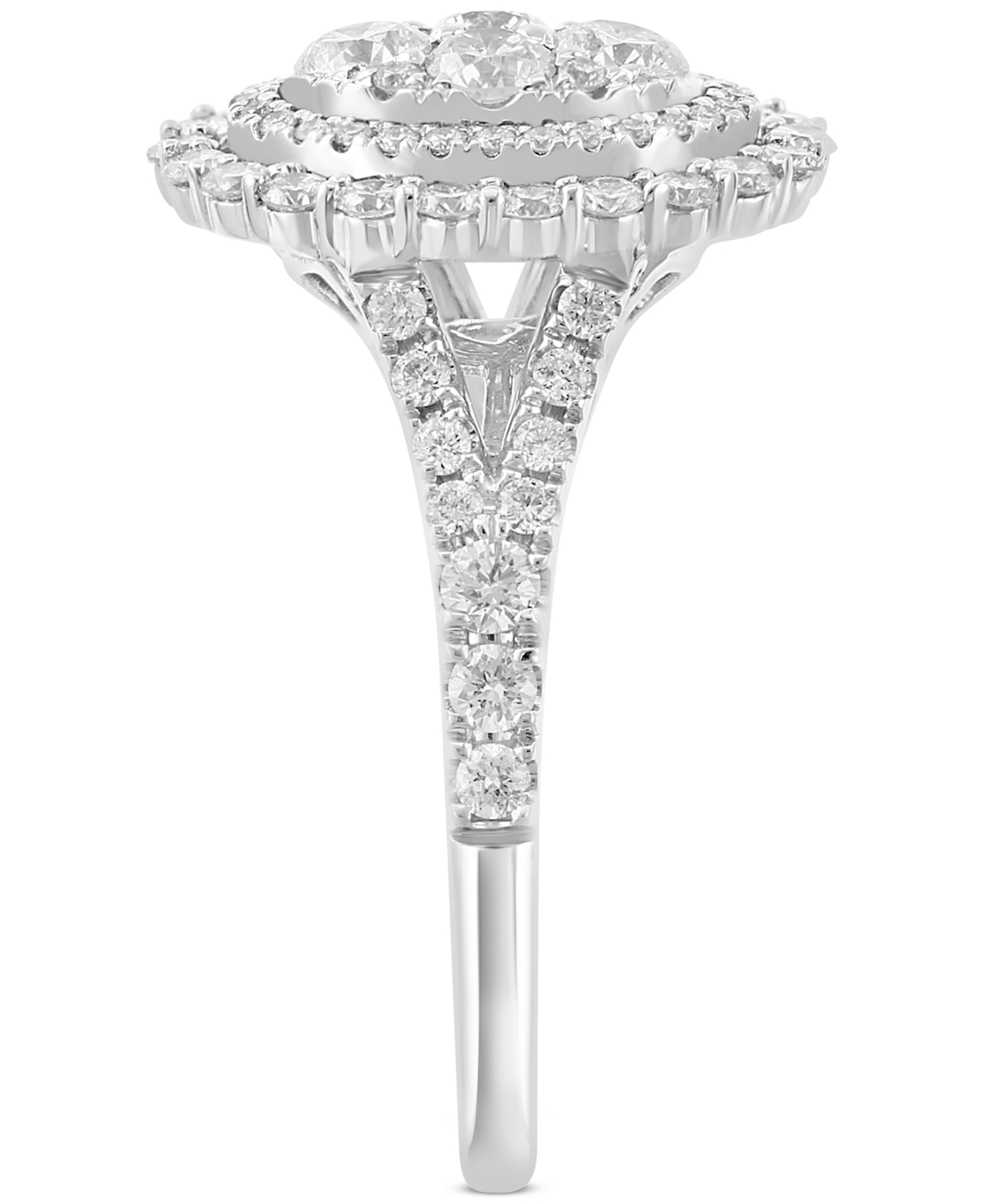 EFFY COLLECTION EFFY DIAMOND OVAL HALO CLUSTER RING (1-1/4 CT. T.W.) IN 14K WHITE GOLD 