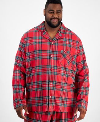 Big & Tall Brinkley Plaid Notch Collar Matching Family Pajamas Set, Created for Macy's