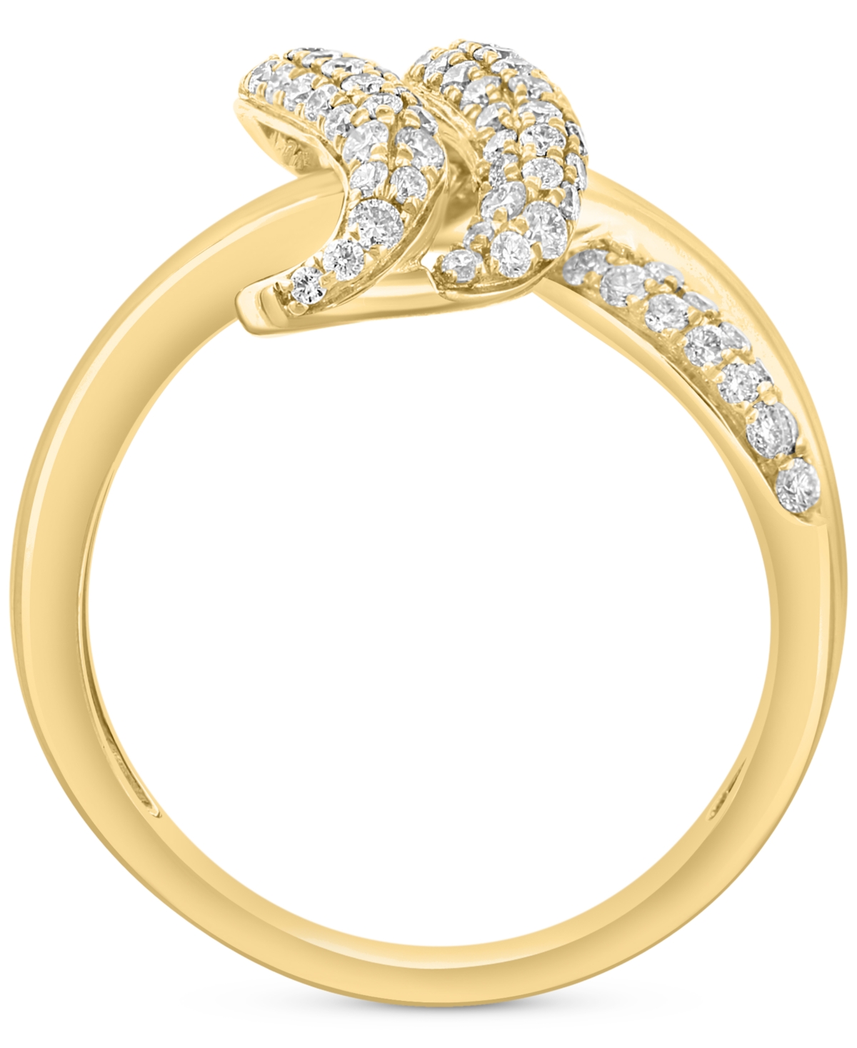Effy Collection Effy Diamond Swirl Multirow Statement Ring (5/8 Ct. T.w.) In 14k Gold In Yellow Gold