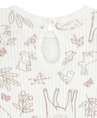 Baby Girls Sherpa Jacket, Bodysuit and Pants 3-Piece Set