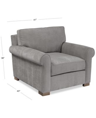 Marlyann Fabric Roll Arm Accent Chair