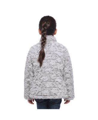 Girls Reversible Sherpa Fleece Puffer Jacket