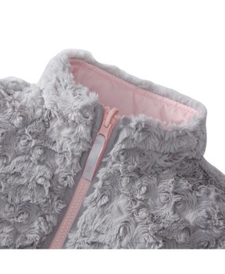 Girls Reversible Sherpa Fleece Puffer Jacket