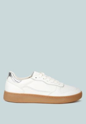 Womens Kyniska Faux Leather Everyday Sneakers