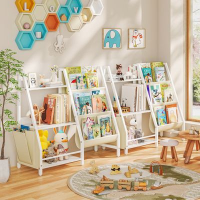 3-Tier Kids Bookshelf Multi-Functional Toy Organizer for Nursey and Kids Room