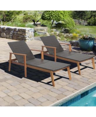 SUGIFT Patio Rattan Lounge Chair with 4-Position Adjustable Backrest