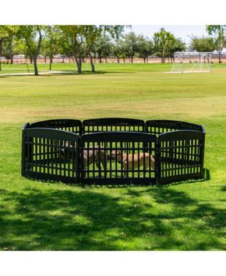 24" Exercise 8-Panel Pet Playpen, Dog Playpen, Puppy Playpen, for Small and Medium Dogs, Keep Pets Secure, Easy Assemble, Fold It Down, Easy Storing, Customizable, Black