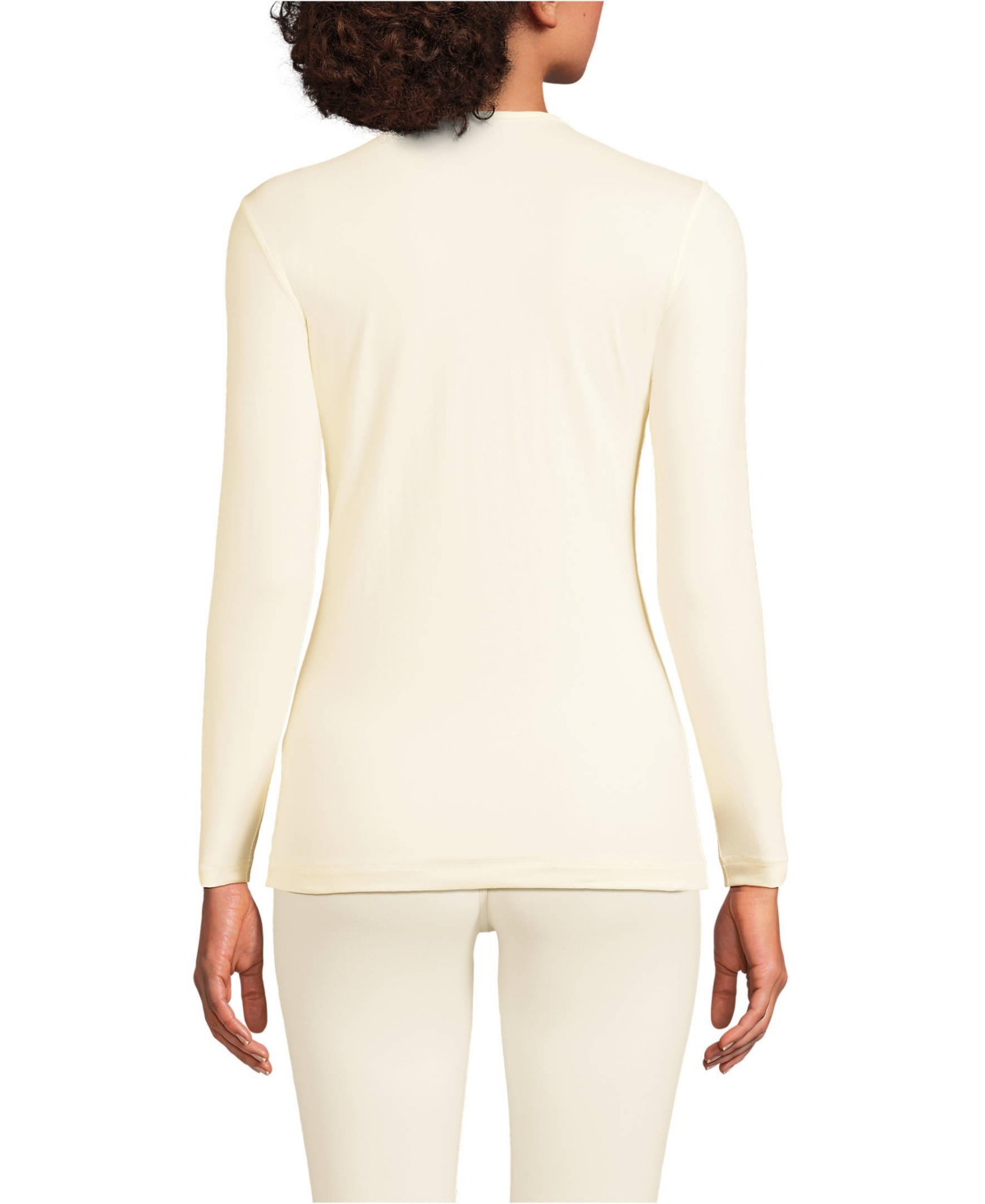 Lands' End Women's Baselayer Cozy Thermaskin Crewneck Top