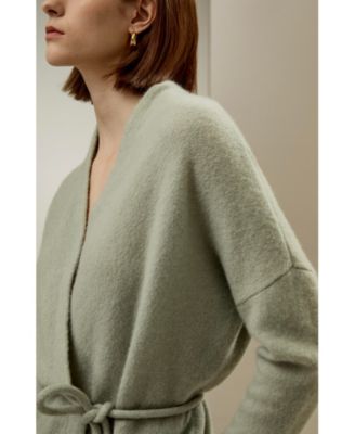 Women's Lounge Wrap Wool Knit Cardigan