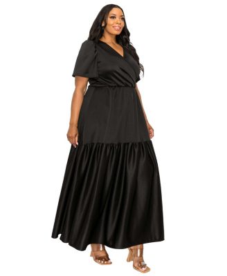 Plus Size Joli Surplice Neck Dress