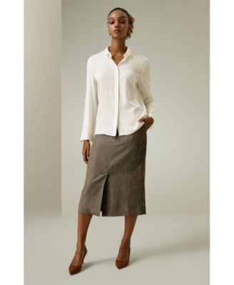 Women's Classic Collar Silk Shirt