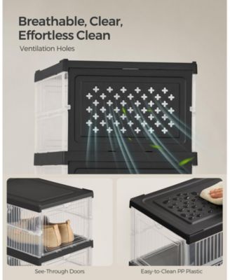 Transparent Stackable Shoe Boxes for Clear and Organized Footwear Storage