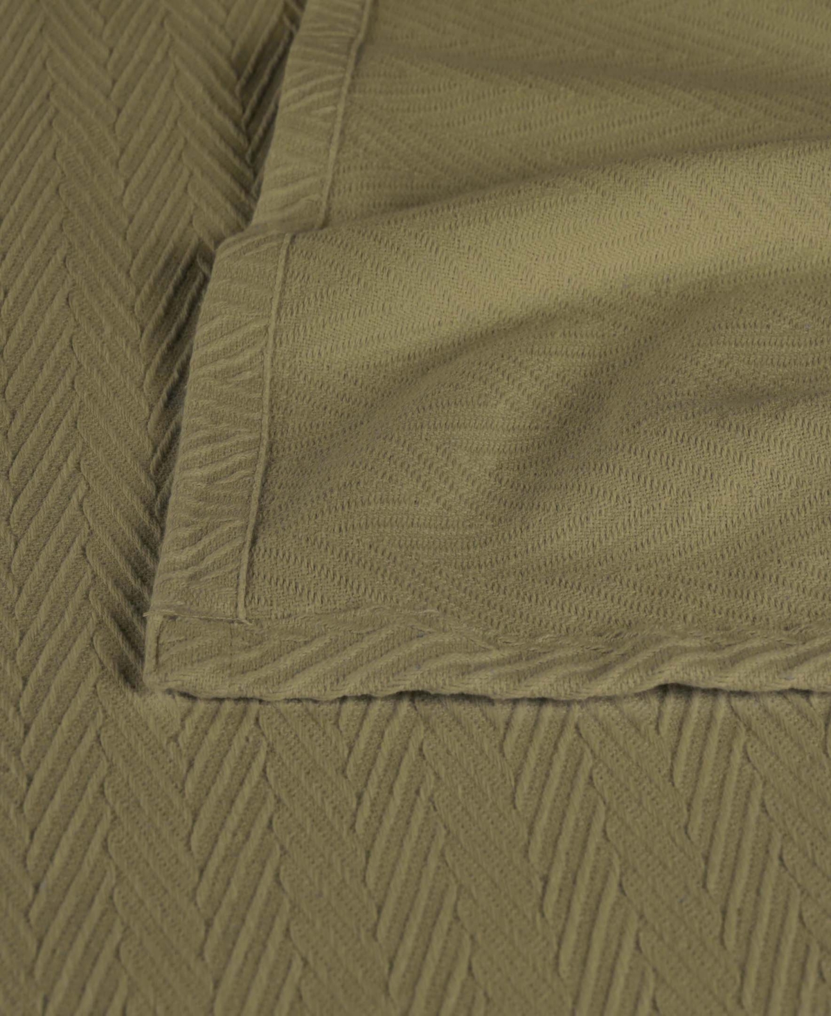 Superior Chevron All-season Cotton Blanket, Full/queen In Sage