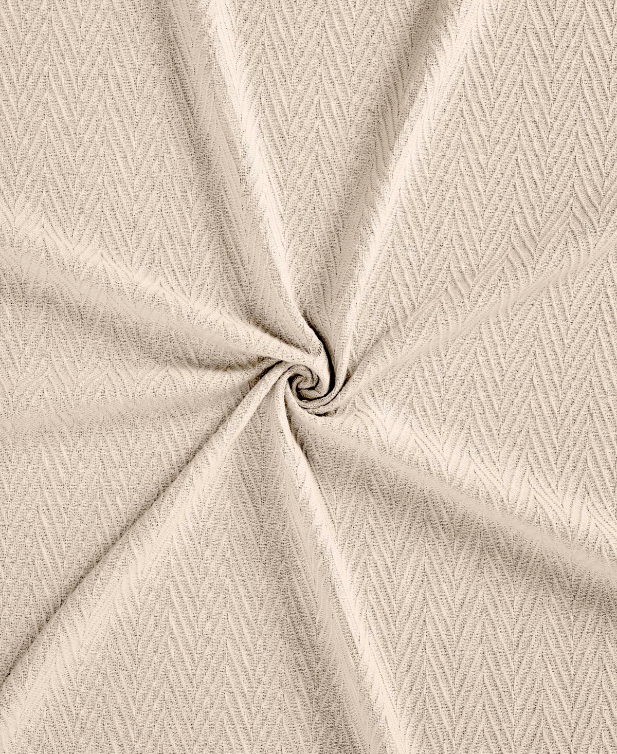 Superior Chevron All-season Cotton Blanket, King In Ivory