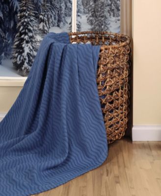 Jena Cotton Textured Chevron Lightweight Woven Throw, 50" x 60"
