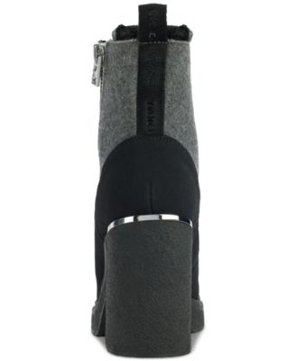 Women's Toia Lace-Up Zip Block Heel Booties