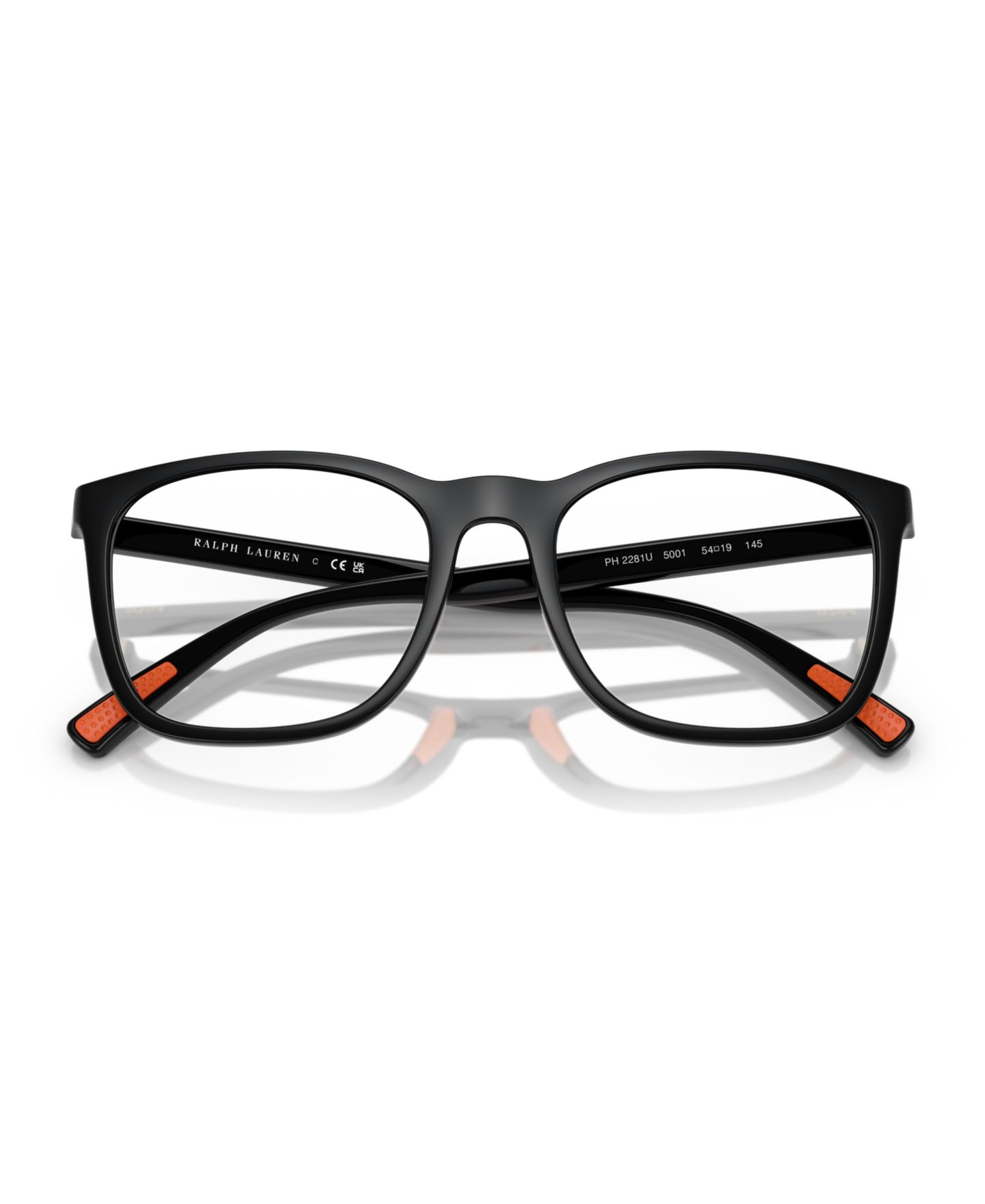 Мужские очки Polo Ralph Lauren Man Rectangle Plastic PH2281U Eyeglasses, цвет: Блестящий чёрный — фото 5