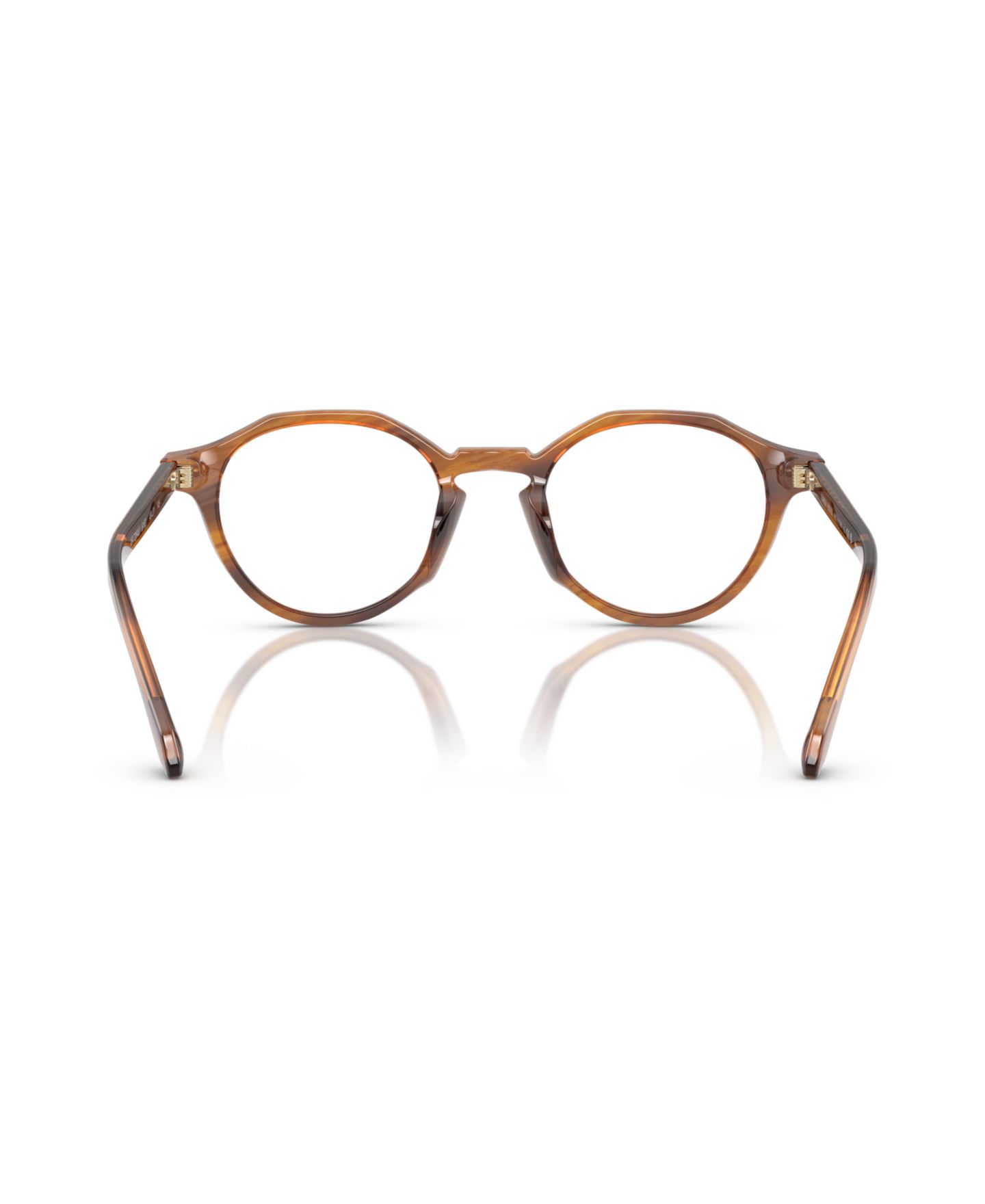 Мужские очки Giorgio Armani Man Panthos Plastic AR7264U Eyeglasses, цвет: Полосатый медовый — фото 4
