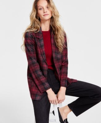 Liverpool Los Angeles - Women's Plaid Boyfriend Blazer