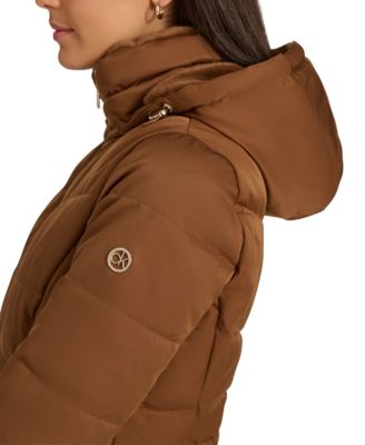 Women's Faux-Fur-Lined Hooded Puffer Coat