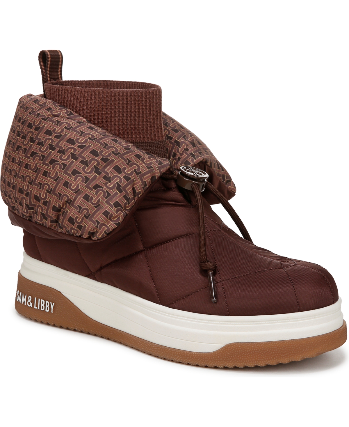 Sam & Libby Women's Cruz Fold Over Puffer Cold Weather Booties In Animal Print