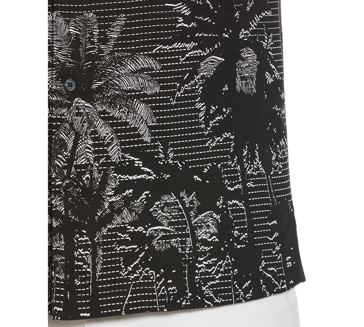 CUBAVERA MEN'S SHORT SLEEVE BUTTON-FRONT PALM TREE SHIRT 