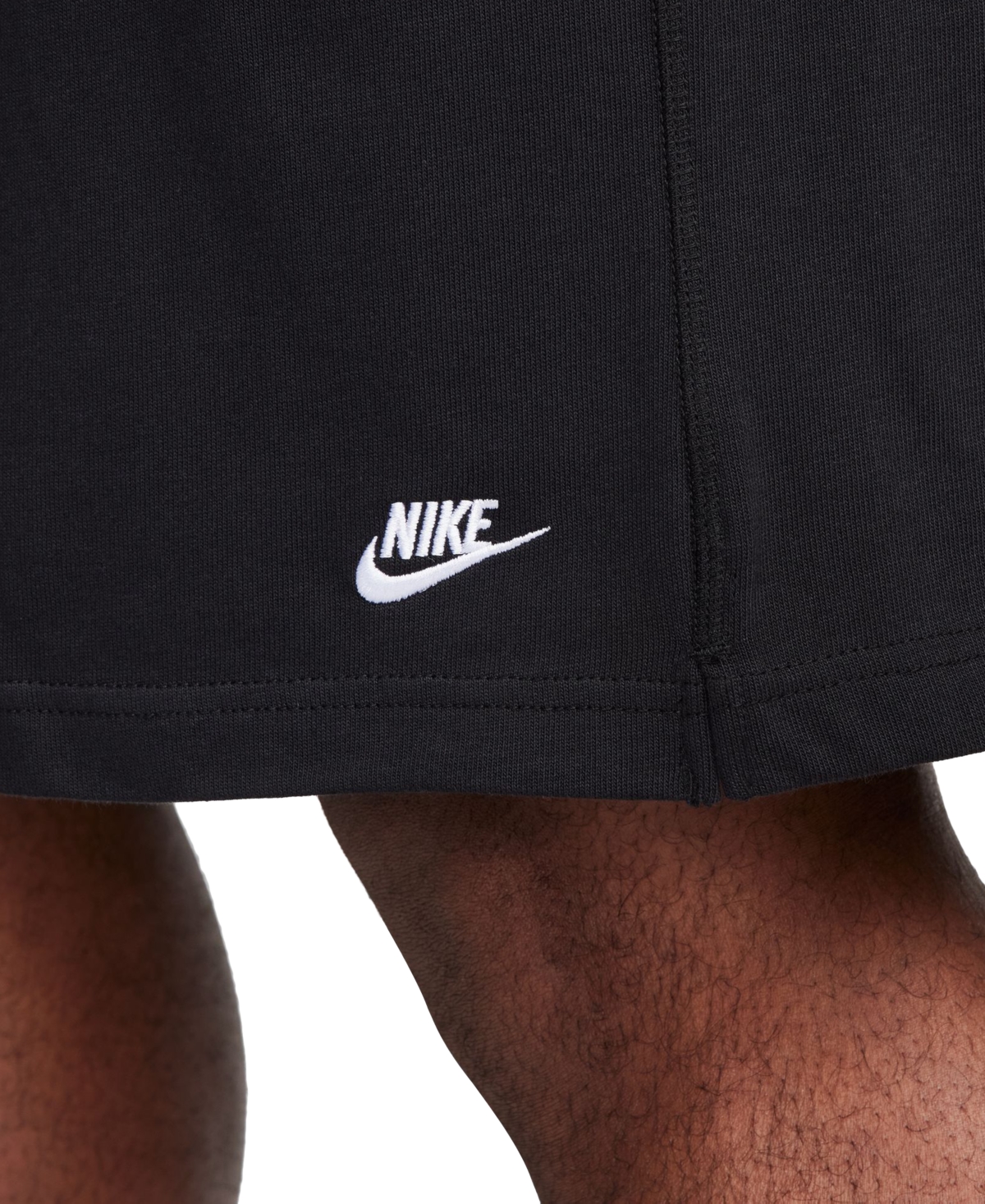 Nike Men's Club Relaxed-Fit Logo Embroidered Shorts, Regular & Big & Tall -white