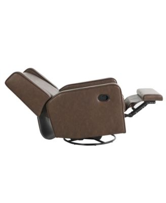 31.8"W Leather Ellicott Swivel Rocker Recliner