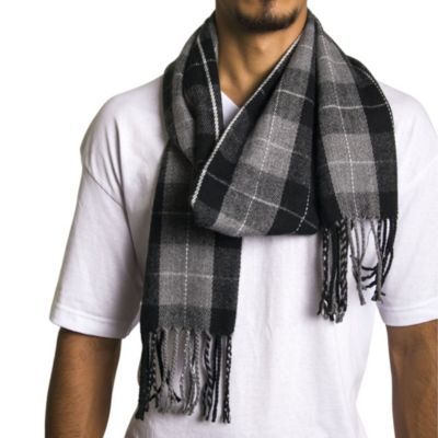Men's Scarf Soft 80 Inch Long Warm Scarves Plaids Winter Shawl