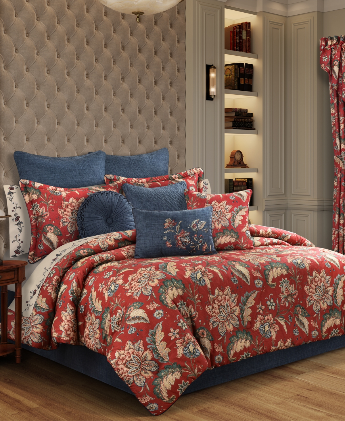 J Queen New York Enchanted Garden 4-pc. Comforter Set, California King In Red