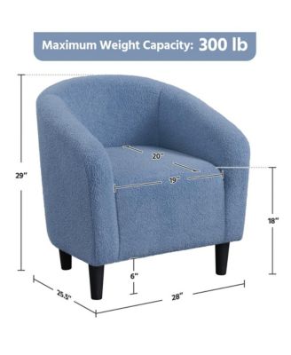 Boucle Club Chair Accent Barrel Chair Arm Chair