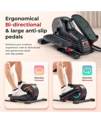 Smart Electric Motorized Under Desk Mini Elliptical Cardio Exerciser, Exclusive SunnyFit App Enhanced Bluetooth Connectivity