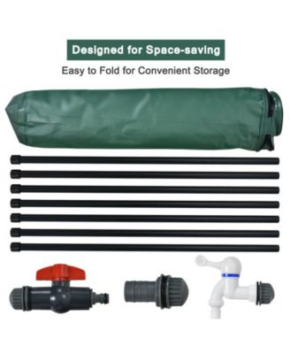 100-Gallon Portable Rain Barrel Water Collector Tank with Spigot and Filter