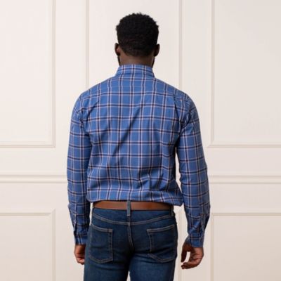 Men's Organic Long Sleeve Stretch Poplin Button Down Shirt