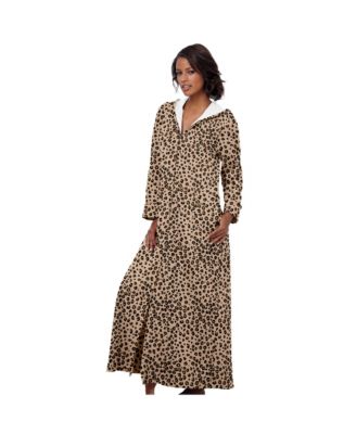 Women's Dreams and Co. Long Hooded Fleece Sweatshirt Robe