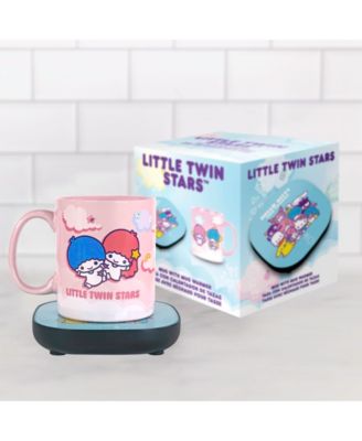 Hello Kitty and Friends Little Twin Stars Mug Warmer with Mug – Keeps Your Favorite Beverage Warm - Auto Shut On/Off