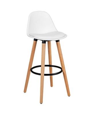 2 Pieces Mid-Century Barstool 28.5 Inch Dining Pub Chairs