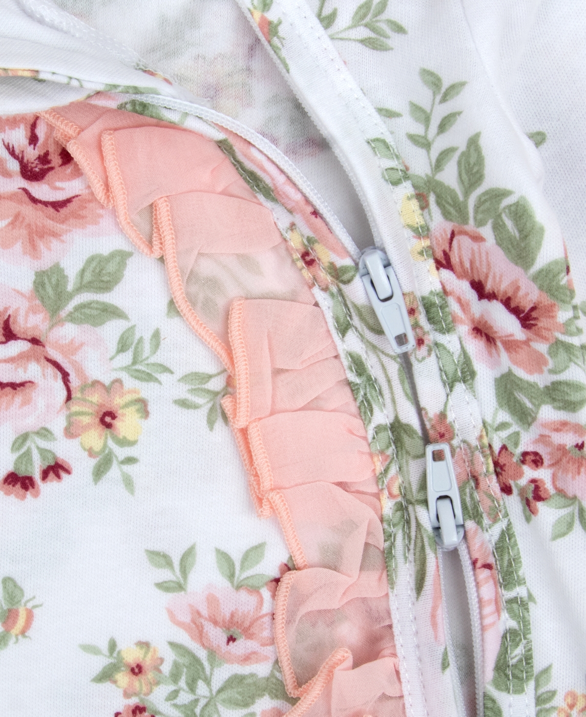 Baby Essentials Baby Girl Floral Footie with Bear Snuggler, 2-Piece Set