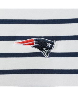 Women's White New England Patriots Tri-Blend Jovanna Striped Dress
