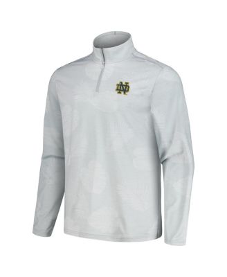 Men's Gray Notre Dame Fighting Irish Delray Frond IslandZone Half-Zip Jacket