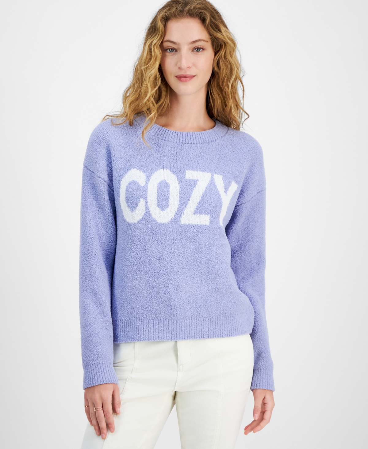 Juniors' Teddy Crewneck Sweater - Cozy