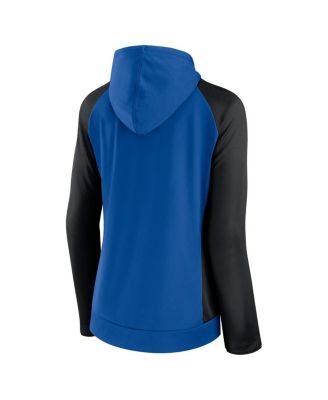 Women's Blue/Black San Jose Earthquakes Iconic Raglan Full-Zip Hoodie