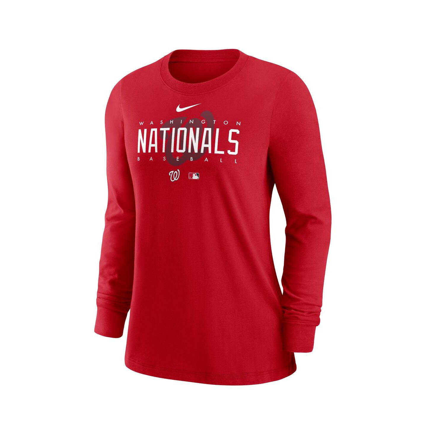 Женская футболка Nike Red Washington Nationals Authentic Collection Legend Performance Long Sleeve — фото 2
