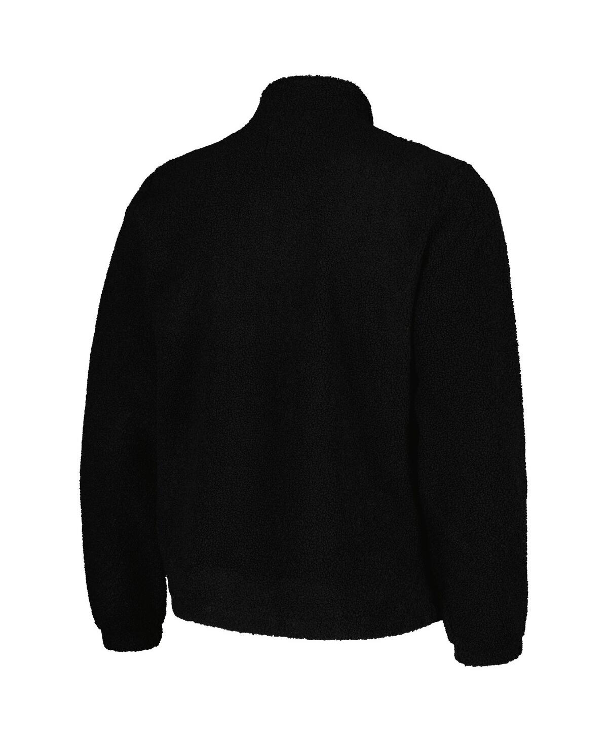 G-III SPORTS BY CARL BANKS MEN'S BLACK WISCONSIN BADGERS PINCH RUNNER HALF-ZIP TOP 