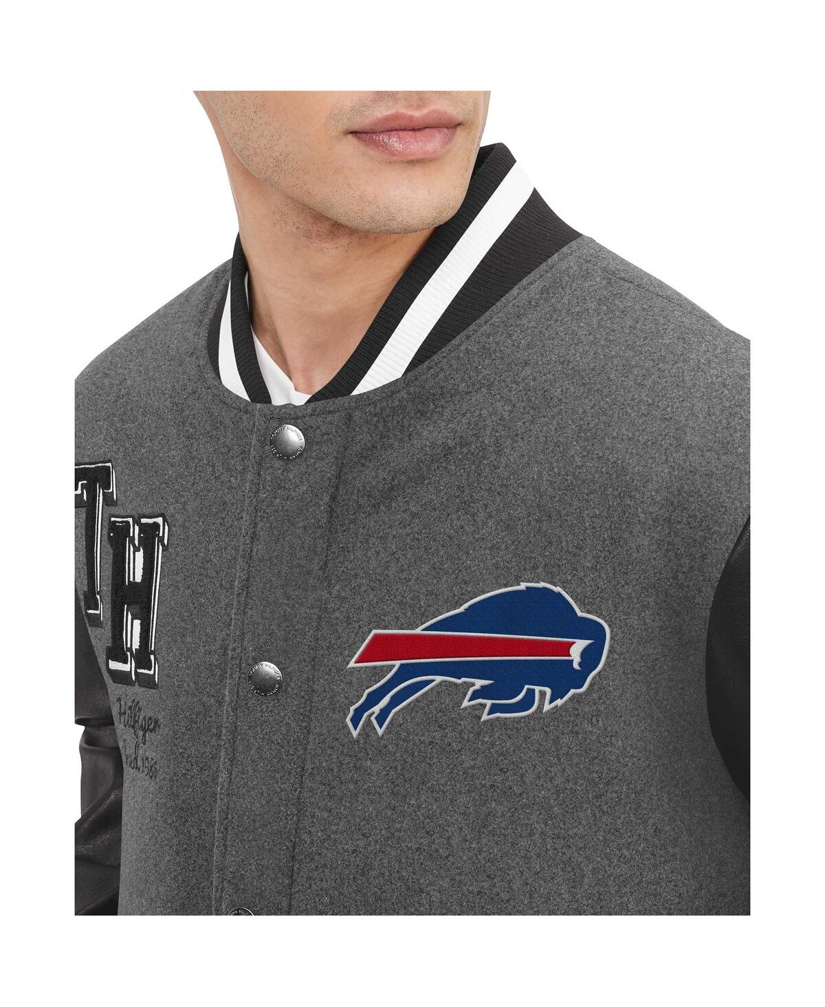 Shop Tommy Hilfiger Men's Heather Gray Buffalo Bills Gunner Full-zip Varsity Jacket