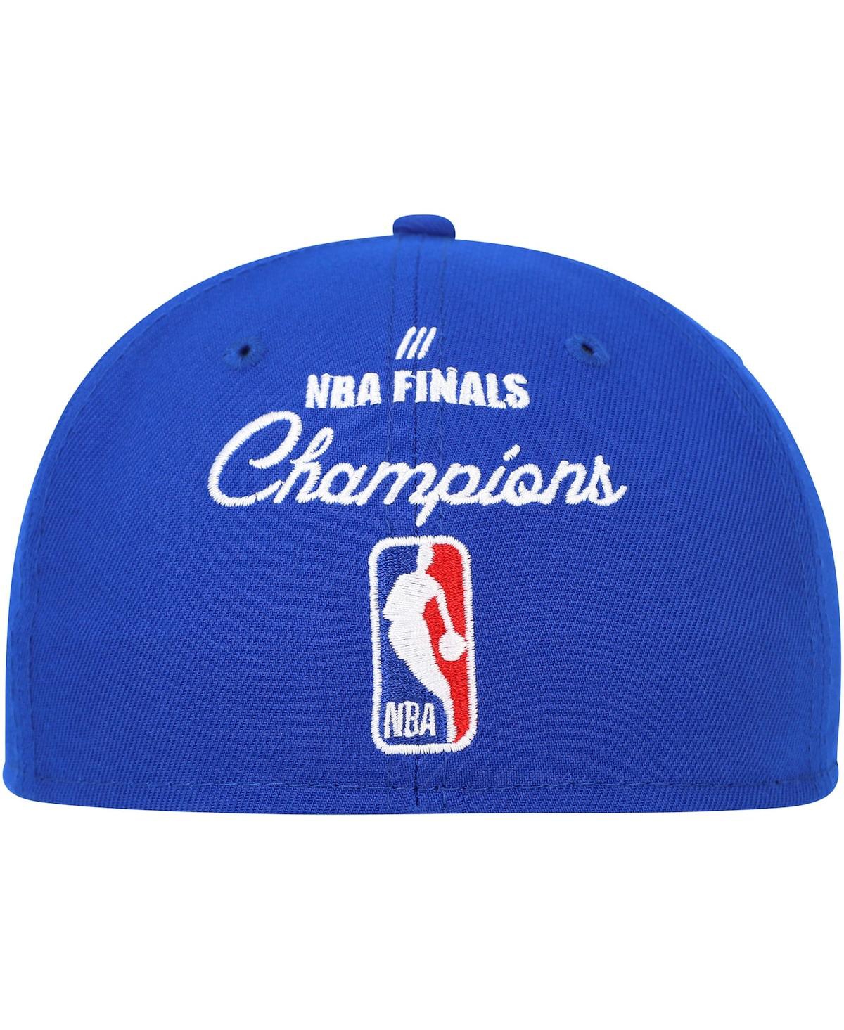 NEW ERA MEN'S BLUE DETROIT PISTONS CROWN CHAMPS 59FIFTY FITTED HAT 