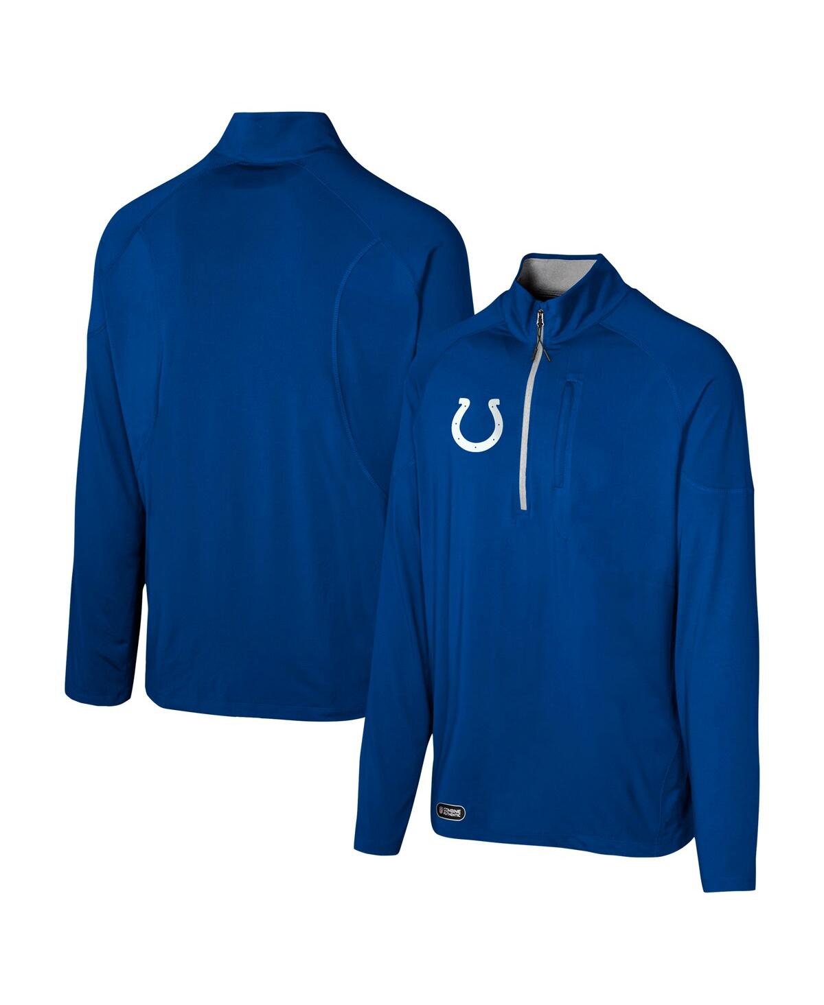 Men's Royal Indianapolis Colts Grind Iron Quarter-Zip Top - Royal