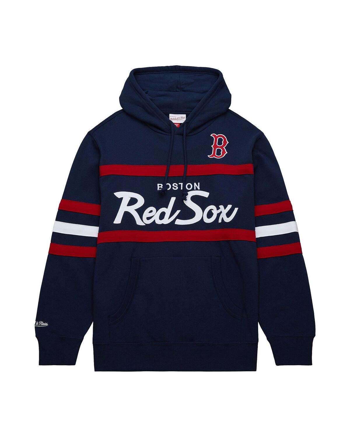 Mitchell & Ness Men's Navy Boston Red Sox Head Coach Pullover Hoodie In Navy